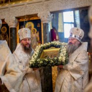 У день Навечір’я Богоявлення митрополит Бориспільський і Броварський Антоній співслужив Предстоятелю у Києво-Печерській Лаврі