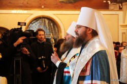 З нагоди Дня Соборності України митрополит Бориспільський і Броварський Антоній відслужив молебень у Києво-Печерській Лаврі